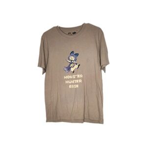 Uniqlo Monster Hunter Rise T Shirt Men's Size M Unique Graphic Casual‎ Beige